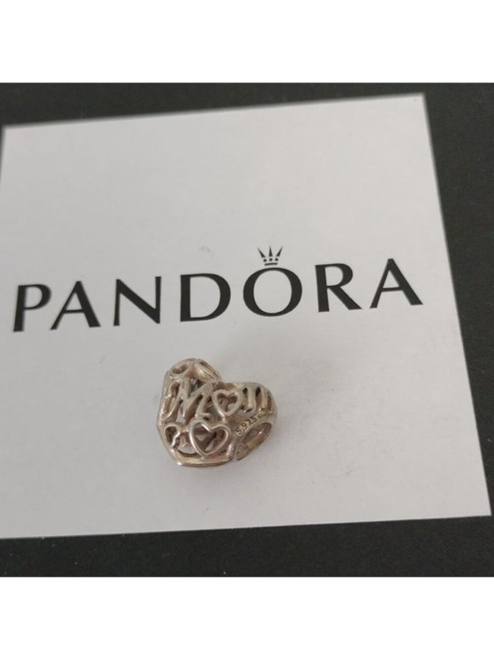 Pandora Retired Sterling Silver Motherly Love Openwork Family Charm - 791519 - Picture 4 of 5